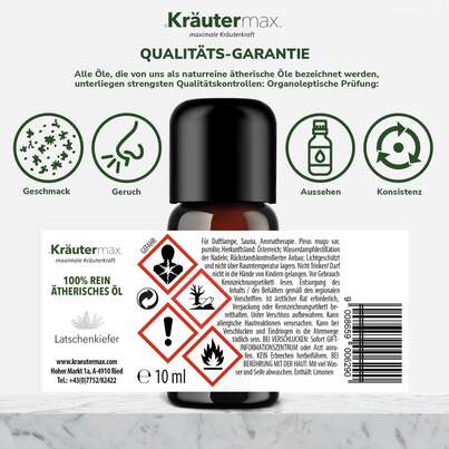 Sie sehen eine Packung Latschenkiefer Öl 10 ml, Produktbild: 06 Latschenkiefer Öl 10 ml, A-Nr.: 4318733 - 06