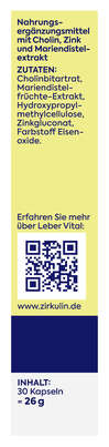 Zirkulin Leber Vital hochdosiert KAP 30ST, A-Nr.: 6142250 - 02
