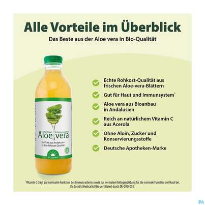 Aloe Vera Gel Saft Bio Dr.jacobs 1000ml, A-Nr.: 4876947 - 04