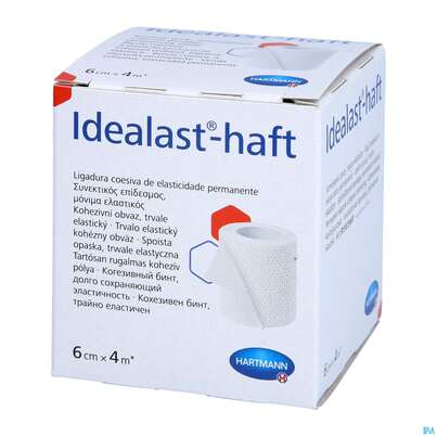 Sie sehen eine Packung Elastische Binden Idealast/haft Kohaesiv Weiss 4mx 6cm 1st, Produktbild: 02 Elastische Binden Idealast/haft Kohaesiv Weiss 4mx 6cm 1st, A-Nr.: 1457500 - 02