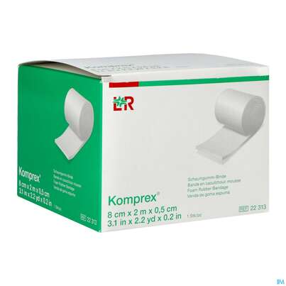 Sie sehen eine Packung Komprex Schaumgummi-binde Staerke 0,5cm 2mx 8cm 1st, Produktbild: 02 Komprex Schaumgummi-binde Staerke 0,5cm 2mx 8cm 1st, A-Nr.: 0184922 - 02