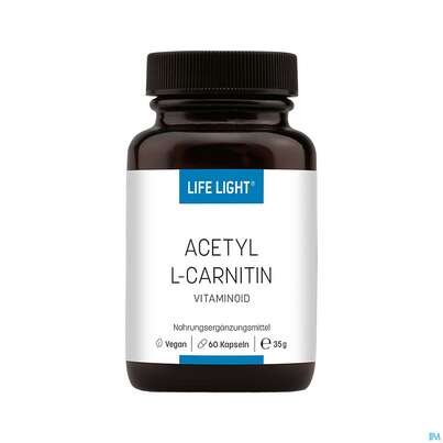 Sie sehen eine Packung Life Light Kapseln Acetyl-l-carnitin 60st, Produktbild: 03 Life Light Kapseln Acetyl-l-carnitin 60st, A-Nr.: 3134729 - 03