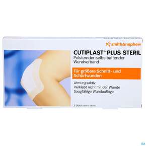 Wundverband Cutiplast/vliesstoffverb. Steril/15x7,8cm Wundauf 11x4cm 66801 5st, A-Nr.: 5672230 - 01