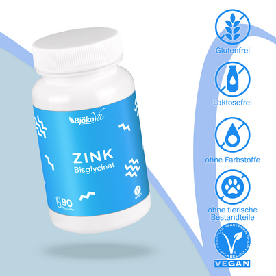 Sie sehen eine Packung BjökoVit Zink Bisglycinat 25mg Kapseln vegan, Produktbild: 05 BjökoVit Zink Bisglycinat 25mg Kapseln vegan, A-Nr.: 5174638 - 05