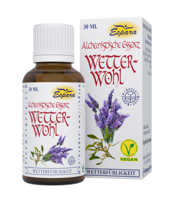 Sie sehen eine Packung Espara Wetter-Wohl Alchemistische Essenz 30ml, Produktbild: 01 Espara Wetter-Wohl Alchemistische Essenz 30ml, A-Nr.: 4040189 - 01