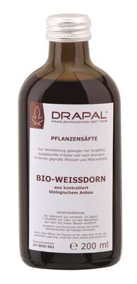 Sie sehen eine Packung DRAPAL® Weißdorn bio Pflanzensaft, Produktbild: 01 DRAPAL® Weißdorn bio Pflanzensaft, A-Nr.: 5008549 - 01