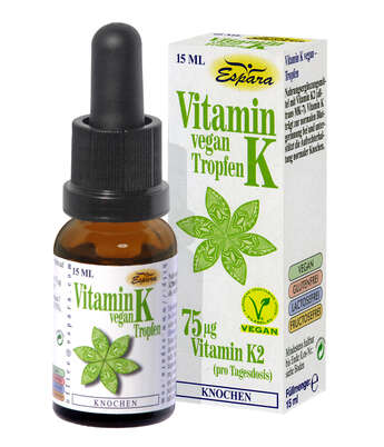 Sie sehen eine Packung Espara Vitamin K vegan Tropfen, Produktbild: 02 Espara Vitamin K vegan Tropfen, A-Nr.: 4882273 - 02