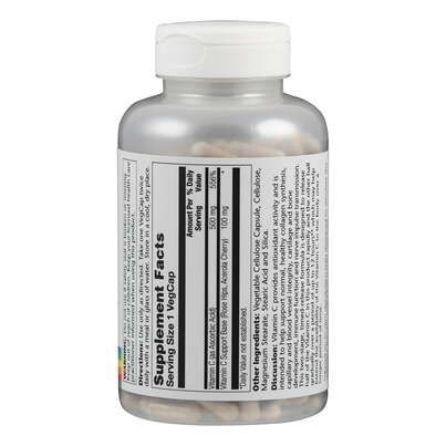 Sie sehen eine Packung Supplementa Vitamin C 500 mg mit Hagebutte & Acerola, verz. Abgabe Kapseln, Produktbild: 02 Supplementa Vitamin C 500 mg mit Hagebutte & Acerola, verz. Abgabe Kapseln, A-Nr.: 5574898 - 02