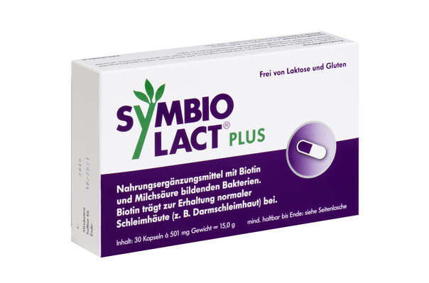 Sie sehen eine Packung SymbioLact® Plus, Produktbild: 01 SymbioLact® Plus, A-Nr.: 5132812 - 01