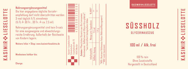 Sie sehen eine Packung Kasimir und Lieselotte Süßholz Liquid alkoholfrei, Produktbild: 03 Kasimir und Lieselotte Süßholz Liquid alkoholfrei, A-Nr.: 5176904 - 03