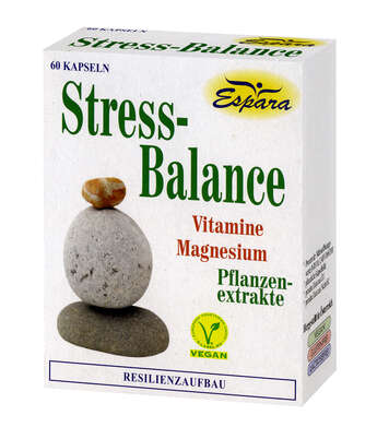 Sie sehen eine Packung Espara Stress-Balance Kapseln, Produktbild: 02 Espara Stress-Balance Kapseln, A-Nr.: 4945938 - 02