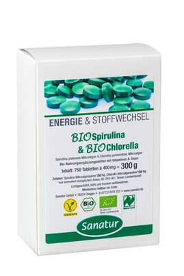 Sanatur Spirulina &amp; Chlorella Tabletten BIO, A-Nr.: 4258391 - 01