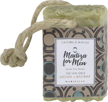 Sie sehen eine Packung Madiza Bio Barber Soap Men Rasierseife Grüner Tee, Produktbild: 01 Madiza Bio Barber Soap Men Rasierseife Grüner Tee, A-Nr.: 5446887 - 01