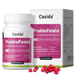 ProbioFemin mit 6 Bakterienkulturen plus Cranberry, D-Mannose &amp;amp; Inulin, A-Nr.: 5676937 - 01