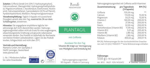 PlantAgil mit Griffonia, A-Nr.: 4851597 - 02