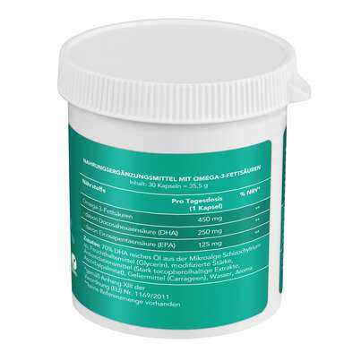 Sie sehen eine Packung BjökoVit Omega 3 DHA+EPA Kapseln vegan, Produktbild: 03 BjökoVit Omega 3 DHA+EPA Kapseln vegan, A-Nr.: 5174733 - 03