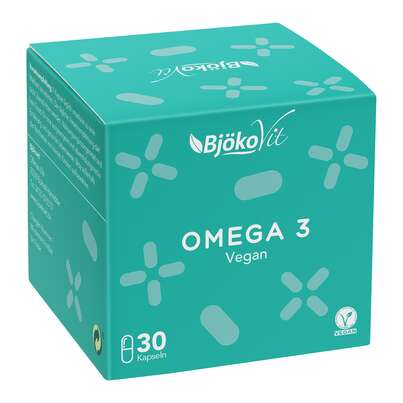 Sie sehen eine Packung BjökoVit Omega 3 DHA+EPA Kapseln vegan, Produktbild: 04 BjökoVit Omega 3 DHA+EPA Kapseln vegan, A-Nr.: 5174733 - 04