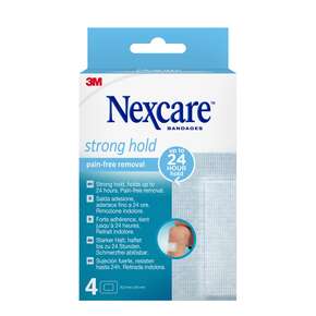 Nexcare™ Strong Hold Pain-free Removal Pflaster, 76.2 mm x 101 mm, 4/Packung, A-Nr.: 4892343 - 01