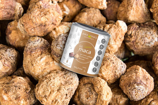 Bio Maca Pulver, 500g, pur ohne Zusätze, aus den Anden Perus, beruhigend und energiesteigend, A-Nr.: 5229256 - 03