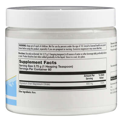 Sie sehen eine Packung Supplementa Magnesium Citrat 600 mg Pulver, Produktbild: 02 Supplementa Magnesium Citrat 600 mg Pulver, A-Nr.: 5597155 - 02