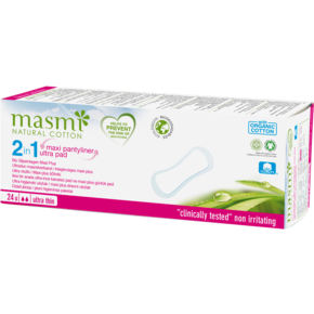 Masmi Organic Care - Bio Slipeinlagen Maxi Extra lang 2in1, A-Nr.: 4580885 - 01