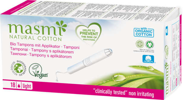 Masmi Organic Care - Bio Tampons Light / Mini mit Applikator, A-Nr.: 4531183 - 02