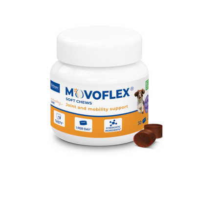 Sie sehen eine Packung Movoflex M - Soft Chews für Hunde 15-35kg, Produktbild: 01 Movoflex M - Soft Chews für Hunde 15-35kg, A-Nr.: 5731234 - 01