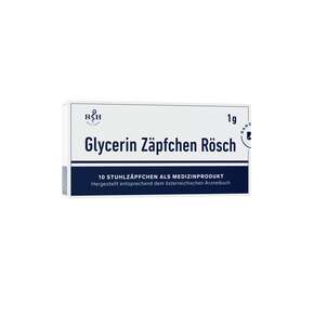 Glycerin Zäpfchen Rösch 1g 10 Stk., A-Nr.: 1304570 - 01