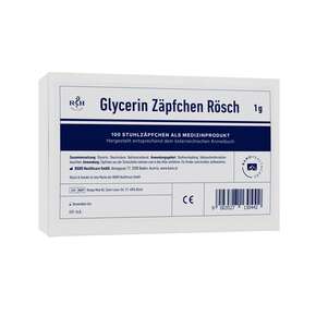 Glycerin Zäpfchen Rösch 1g 100 Stk., A-Nr.: 1304587 - 01