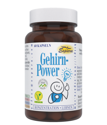 Sie sehen eine Packung Espara Gehirn-Power Kapseln, Produktbild: 01 Espara Gehirn-Power Kapseln, A-Nr.: 3551249 - 01