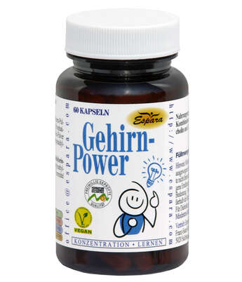 Sie sehen eine Packung Espara Gehirn-Power Kapseln, Produktbild: 02 Espara Gehirn-Power Kapseln, A-Nr.: 3551249 - 02