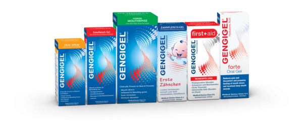 Sie sehen eine Packung Gengigel FIRST AID, Produktbild: 02 Gengigel FIRST AID, A-Nr.: 3377165 - 02