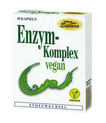 Sie sehen eine Packung Espara Enzym-Komplex vegan Kapseln, Produktbild: 02 Espara Enzym-Komplex vegan Kapseln, A-Nr.: 5160889 - 02