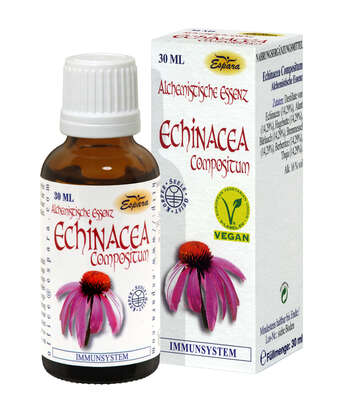 Sie sehen eine Packung Espara Echinacea Compositum Alchemistische Essenz, Produktbild: 02 Espara Echinacea Compositum Alchemistische Essenz, A-Nr.: 4039967 - 02