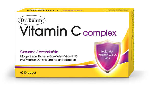 Sie sehen eine Packung Dr. Böhm Vitamin C complex, Produktbild: 01 Dr. Böhm Vitamin C complex, A-Nr.: 3818155 - 01