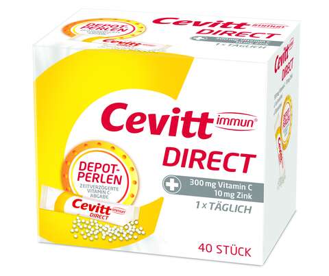 Sie sehen eine Packung Cevitt® immun Direct Sticks 40 ST, Produktbild: 01 Cevitt® immun Direct Sticks 40 ST, A-Nr.: 5433287 - 01