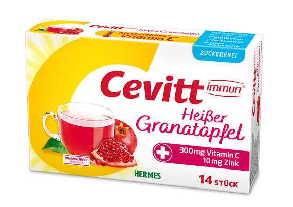 Cevitt immun® Heißer Granatapfel Zuckerfrei 14 ST, A-Nr.: 5105778 - 01