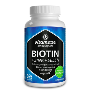 Vitamaze Biotin 10mg hochdosiert +Zink u. Selen, A-Nr.: 5179280 - 01