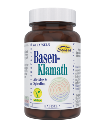 Sie sehen eine Packung Espara Basen-Klamath Kapseln, Produktbild: 01 Espara Basen-Klamath Kapseln, A-Nr.: 4071534 - 01