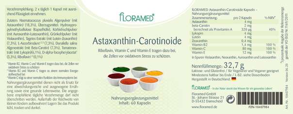 Floramed Astaxanthin-Carotinoide, A-Nr.: 4389928 - 01