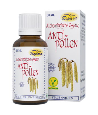 Sie sehen eine Packung Espara Anti-Pollen Alchemistische Essenz 30ml, Produktbild: 01 Espara Anti-Pollen Alchemistische Essenz 30ml, A-Nr.: 4039938 - 01