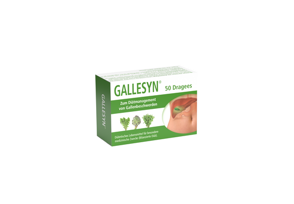 Sie sehen eine Packung GALLESYN® Dragees, Produktbild: 01 GALLESYN® Dragees, A-Nr.: 4356082 - 01
