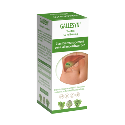 Sie sehen eine Packung GALLESYN® Tropfen, Produktbild: 01 GALLESYN® Tropfen, A-Nr.: 4338262 - 01