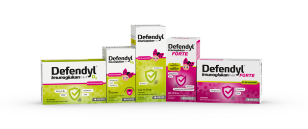 Sie sehen eine Packung Defendyl-Imunogulkan P4H® FORTE Kapseln, Produktbild: 03 Defendyl-Imunogulkan P4H® FORTE Kapseln, A-Nr.: 4521523 - 03