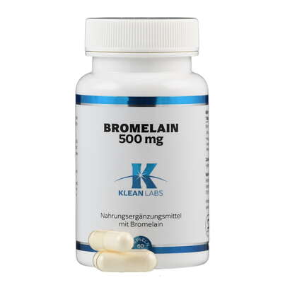 Sie sehen eine Packung Bromelain Kapseln 500 mg Klean Labs, Produktbild: 04 Bromelain Kapseln 500 mg Klean Labs, A-Nr.: 5598373 - 04