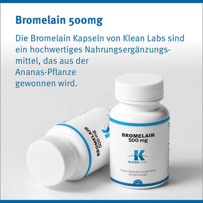 Sie sehen eine Packung Bromelain Kapseln 500 mg Klean Labs, Produktbild: 06 Bromelain Kapseln 500 mg Klean Labs, A-Nr.: 5598373 - 06