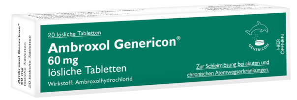 Ambroxol Genericon® 60 mg lösliche Tabletten, A-Nr.: 2437801 - 01