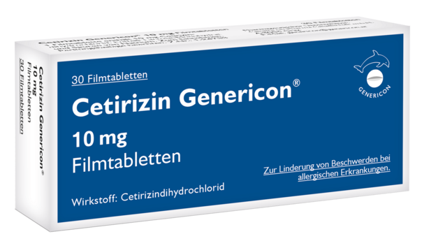 Cetirizin Genericon® lindert Allergiesymptome, A-Nr.: 2444221 - 01