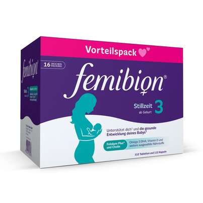 Sie sehen eine Packung Femibion® 3 Stillzeit, Produktbild: 01 Femibion® 3 Stillzeit, A-Nr.: 5725357 - 01