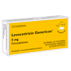 Levocetirizin Genericon® lindert Allergiesymptome, A-Nr.: 3545800 - 01